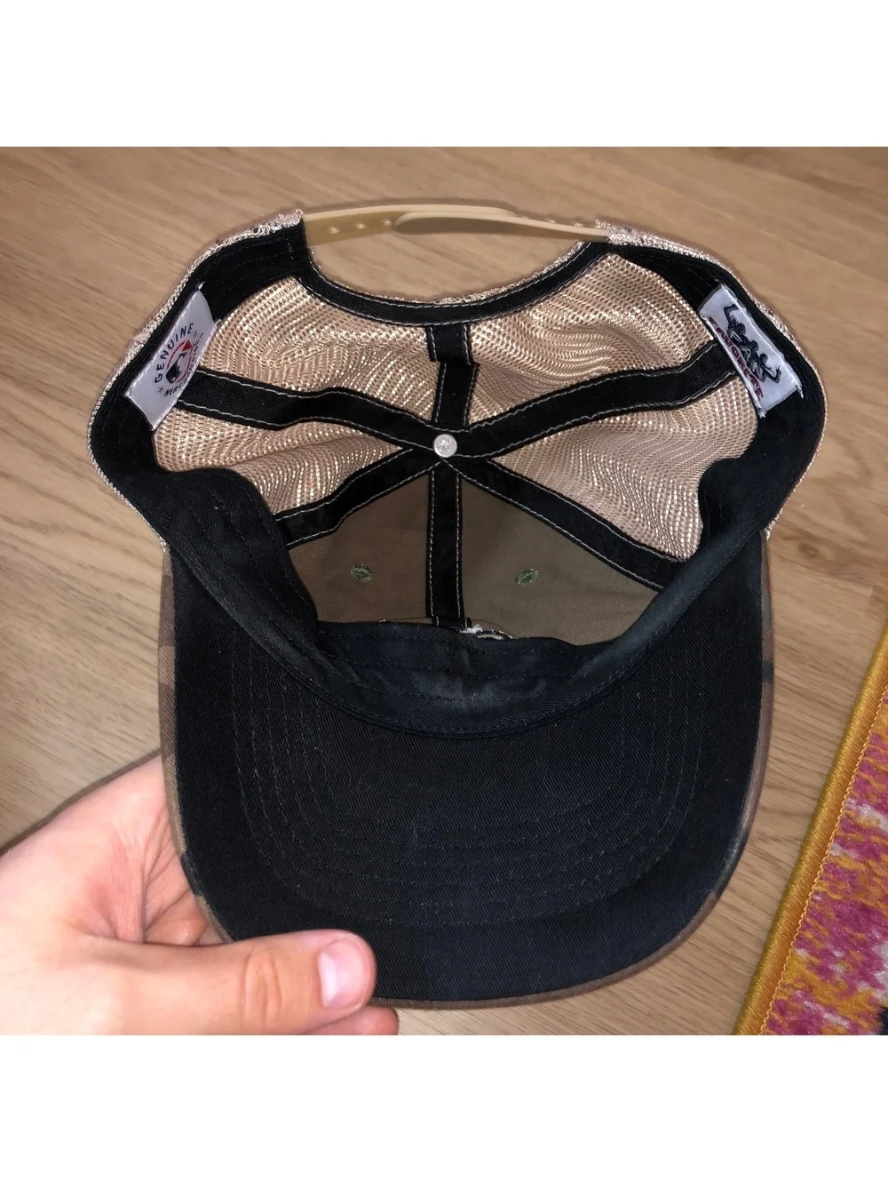 BALTIMORE ORIOLES FAN FAVORITE CAMO MESH TRUCKER SNAPBACK HAT ADJUSTABLE ARMY